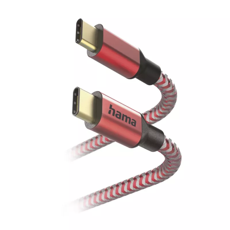 Hama Reflective USB kabelis USB 2.0 1.5 m USB C sarkans