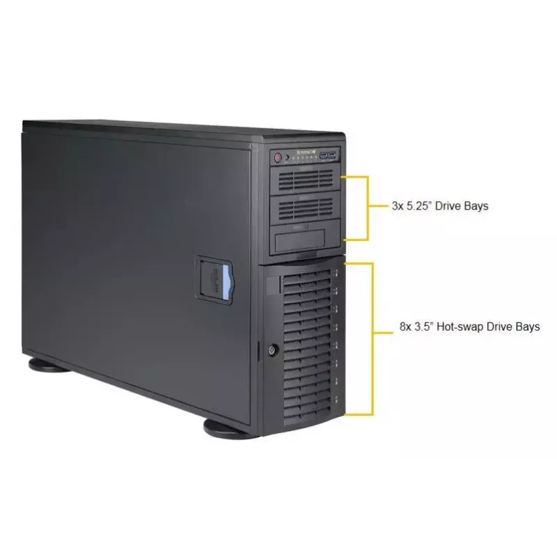 Datora korpuss Supermicro SuperWorkstation 7049A-T Rack 4U Melns