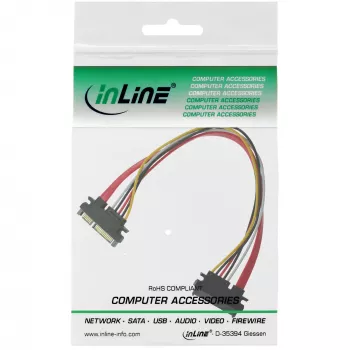 InLine SATA datu un strāvas kabelis SATA 6 Gb/s vīrišķais / sievišķais 0,50 m