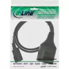 InLine strāvas kabelis, C14 uz Schutzkontakt ligzdu, melns, 3 m