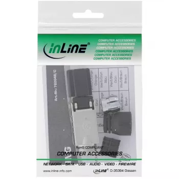 InLine RJ45 spraudnis Cat.8.1 2000MHz, uzstādāms uz vietas, ekranēts, ar skrūvējamu vāciņu
