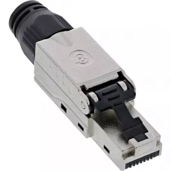 InLine RJ45 spraudnis Cat.8.1 2000MHz, uzstādāms uz vietas, ekranēts, ar skrūvējamu vāciņu