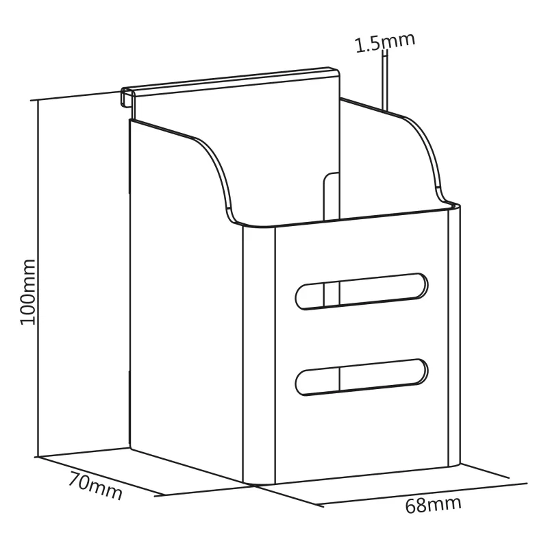 InLine Slatwall zīmuļu kastīte balta Tērauds 1 kg 68x70x100 mm
