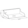 InLine Slatwall plaukts, mazs, balts, 180 mm x 120 mm x 55 mm