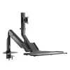 InLine darbstacijas galda stiprinājums ar pacēlāju, pārvietojams, līdz 81 cm (32 collas) / 9 kg
