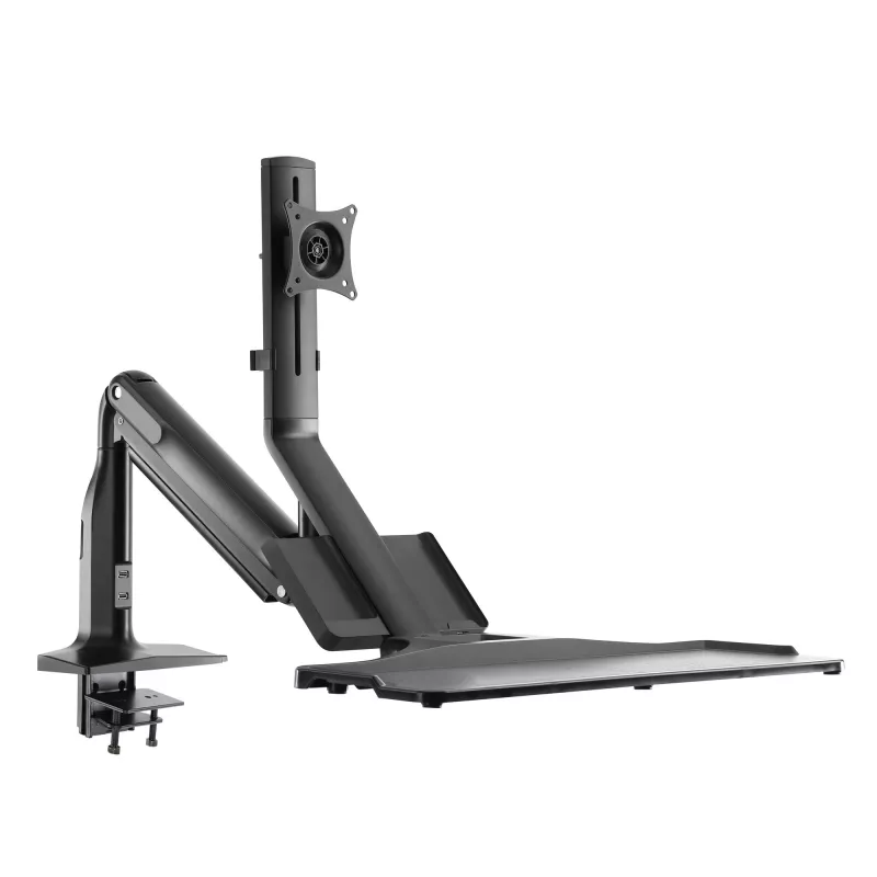 InLine darbstacijas galda stiprinājums ar pacēlāju, pārvietojams, līdz 81 cm (32 collas) / 9 kg