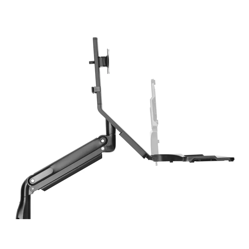 InLine darbstacijas galda stiprinājums ar pacēlāju, pārvietojams, līdz 81 cm (32 collas) / 9 kg