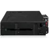 U.2 uz SlimSAS NVMe adaptera korpuss, icy dock ToughArmor MB105VP-B, PCIe 4.0, atbalsta 2x 2,5 collu diskus, 1x 5,2 collu nodalījums