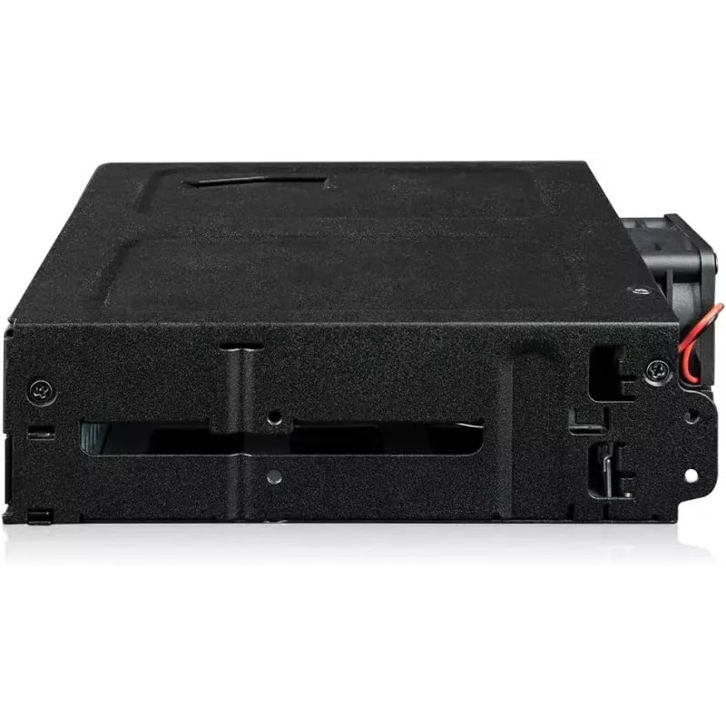 U.2 uz SlimSAS NVMe adaptera korpuss, icy dock ToughArmor MB105VP-B, PCIe 4.0, atbalsta 2x 2,5 collu diskus, 1x 5,2 collu nodalījums
