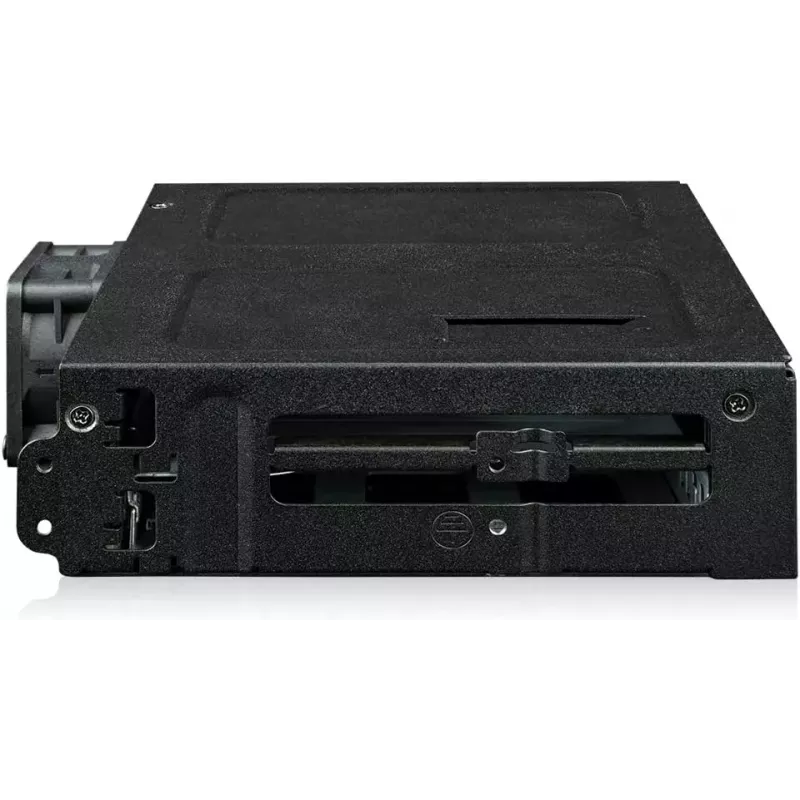U.2 uz SlimSAS NVMe adaptera korpuss, icy dock ToughArmor MB105VP-B, PCIe 4.0, atbalsta 2x 2,5 collu diskus, 1x 5,2 collu nodalījums