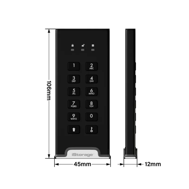 SSD iStorage diskAshur M2 PIN 1 TB USB Type-A Type-C