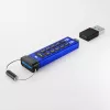 iStorage datAshur PRO+C 128GB | FIPS 140-3 Level 3 Certified | Secure USB Type-C drive | AES-XTS 256-bit Hardware Encryption | PIN protected | Type C-A adapter included