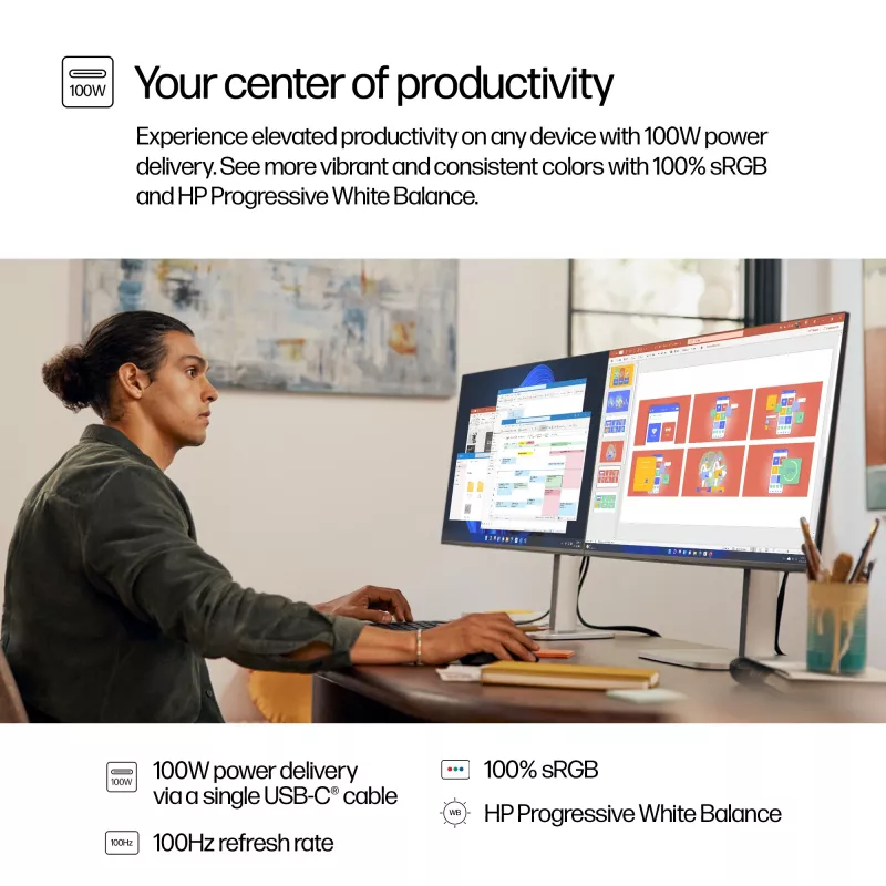 HP Series 5 Pro 27 collu QHD USB-C monitors - 527pu