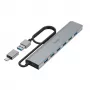 Hama 00200137 interfeisa centrmezgls USB 3.2 Gen 1 (3.1 Gen 1) Type-A + Type-C 5000 Mbit/s Antracīta krāsa