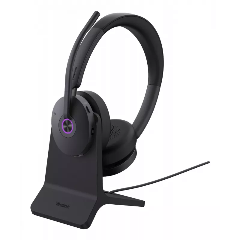 Austiņu ieliktnis Yealink BH74 Teams USB-C/A ar statīvu — Microsoft Teams, vienas auss, vadu savienojums