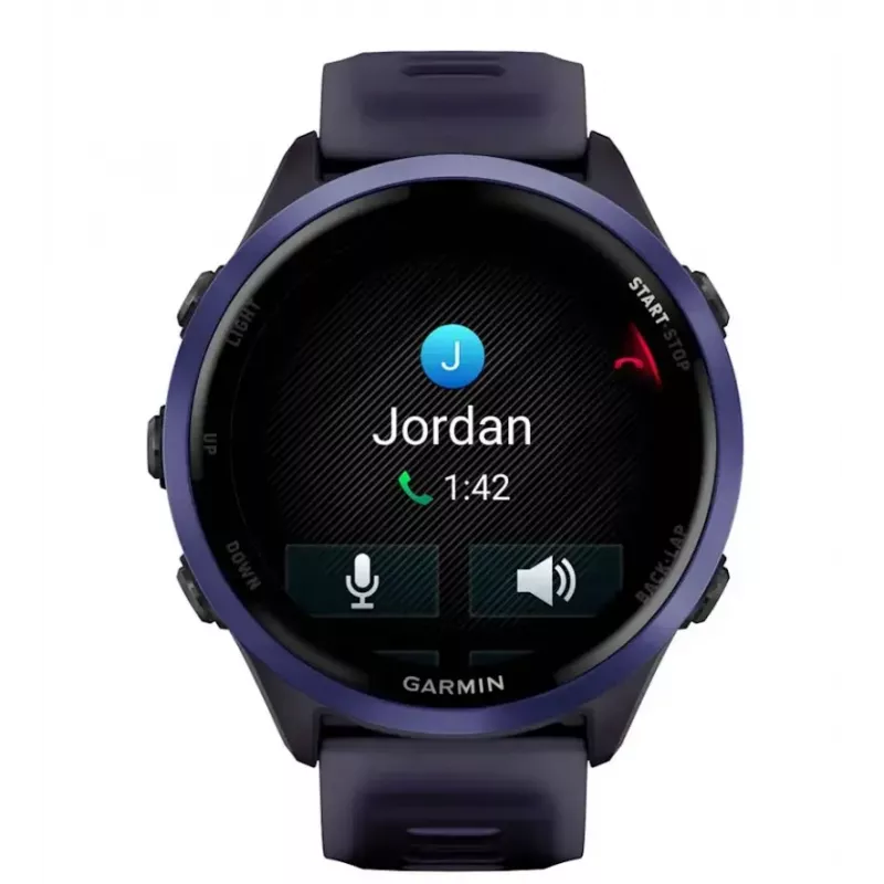 Viedpulkstenis GARMIN Forerunner 570 47 mm — 1,4 collu AMOLED 454×454, skārienekrāns, Wi‑Fi, GPS, 8 GB, violets, 50 g
