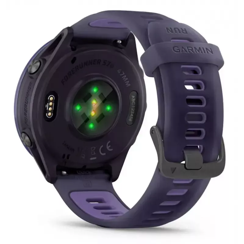 Viedpulkstenis GARMIN Forerunner 570 47 mm — 1,4 collu AMOLED 454×454, skārienekrāns, Wi‑Fi, GPS, 8 GB, violets, 50 g