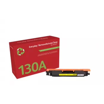 Everyday™ dzeltena Remanufactured Toner by Xerox, saderīgs ar HP 130A (CF352A), standarta ietilpība