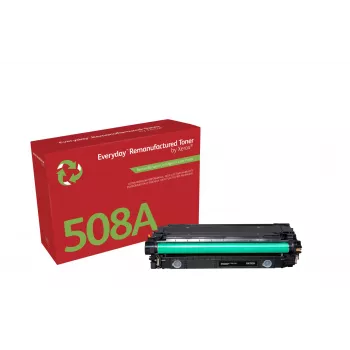 Everyday™ Melns Remanufactured Toner by Xerox Saderīga with HP 508A (CF360A), Standard capacity