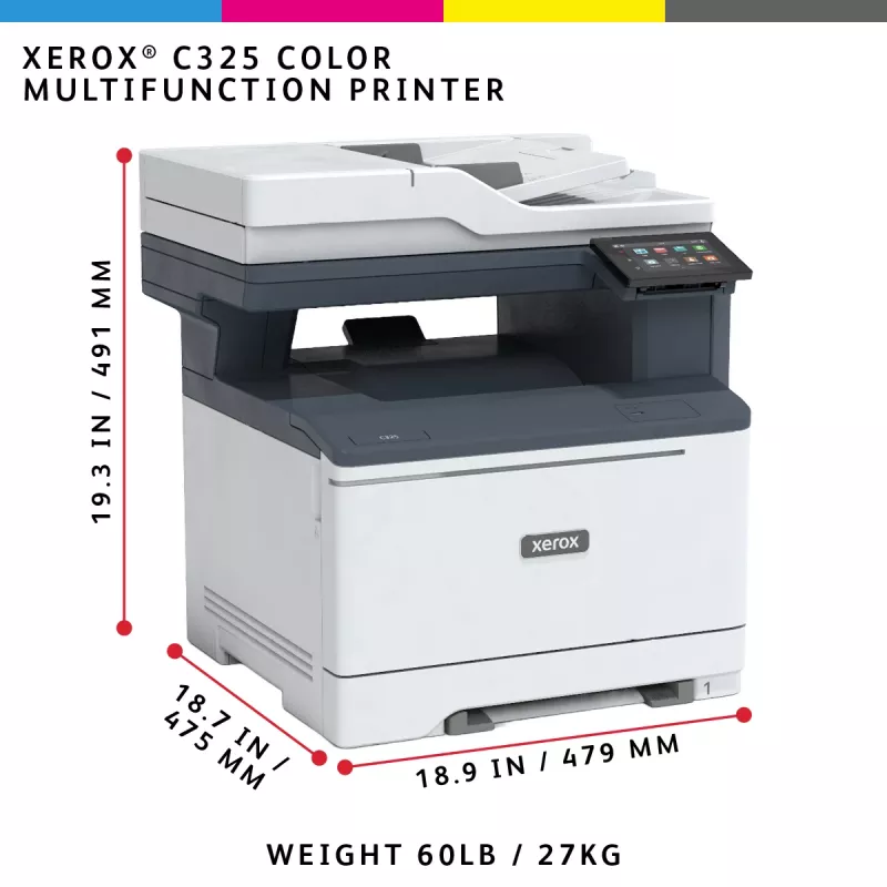 Xerox C325 A4 33ppm Bezvadu Duplekss Kopēšana/Drukāšana/Skenēšana/Fakss PS3 PCL5e/6 2 Paplātes Kopā 251 Lapa