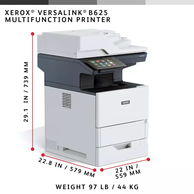 Xerox VersaLink B625 A4 61lpp Duplekss Kopēšana/Drukāšana/Skenēšana/Fakss PS3 PCL5e/6 2 Paplātes 650 Lapas