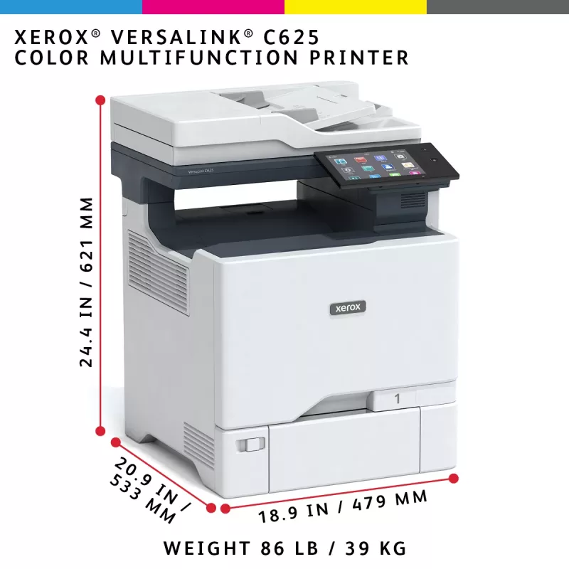 Xerox VersaLink C625 A4 50ppm Duplex Copy/Print/Scan/Fax PS3 PCL5e/6 2 Paplātes 650 Lapas