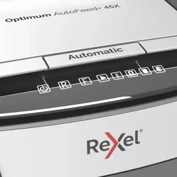 Rexel Optimum AutoFeed 45X automātiskais šķērsgriezuma papīra smalcinātājs P4