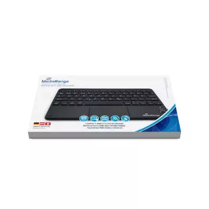 Tastatūra MediaRange MROS130 Office Bluetooth QWERTZ vācu Šveices melna