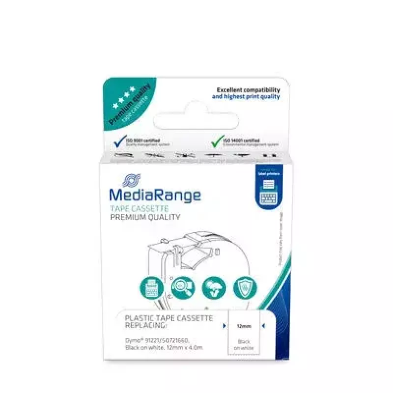 Plastmasas lentes kasete MediaRange MRDY91221 priekš Dymo 91221