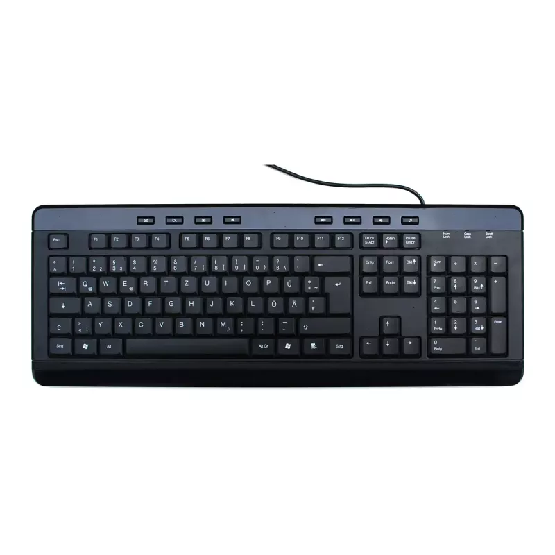 tastatūra MediaRange MROS102 Universal USB QWERTZ English Melns