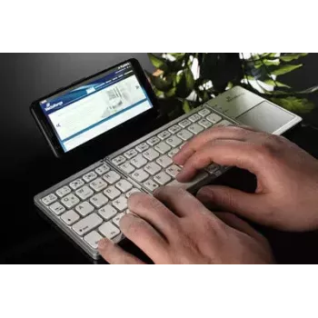 Tastatūra MediaRange MROS133 Office Bluetooth QWERTZ vācu/šveiciešu sudraba