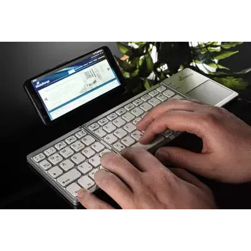 Tastatūra MediaRange MROS133 Office Bluetooth QWERTZ vācu/šveiciešu sudraba
