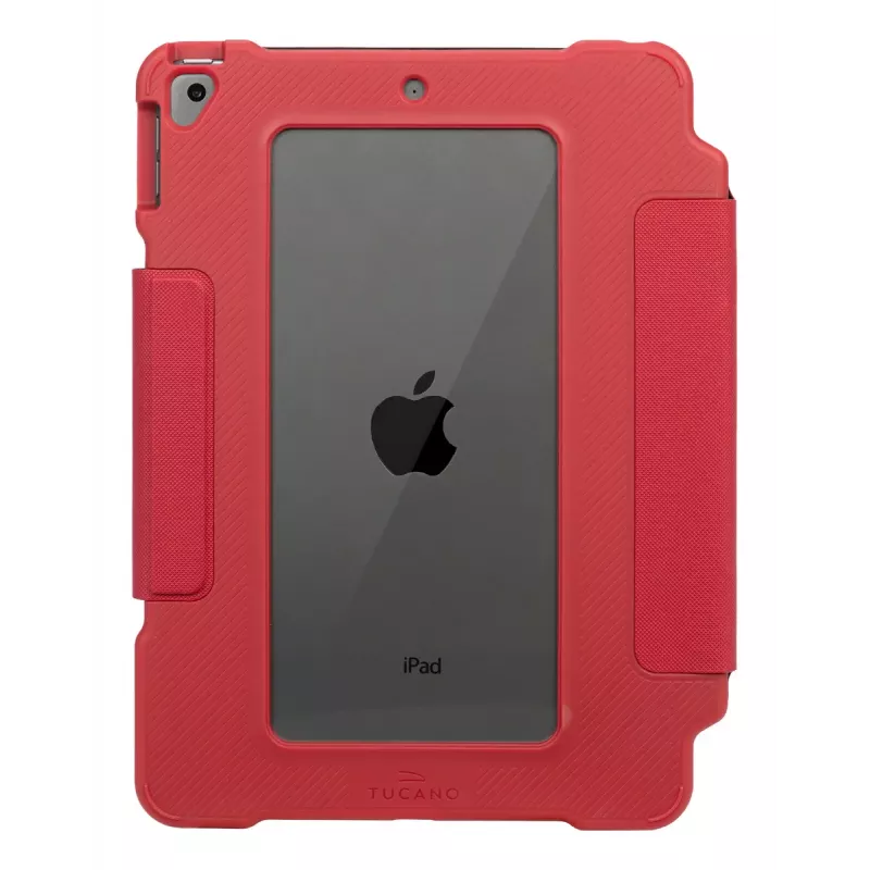 Folio bufera maciņš TUCANO ALUNNO Apple iPad 10,9 collām (7.–10. paaudze) – izturīgs, sarkans, 370 g