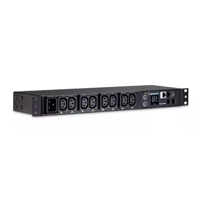 CyberPower PDU81004 strāvas sadales bloks (PDU) 8 AC kontaktligzdas 1U Melns