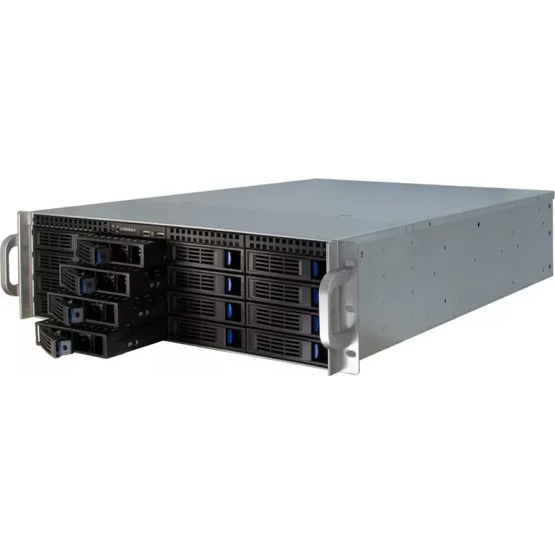 Servera korpuss Inter-Tech 3U-3416 Rack Melns