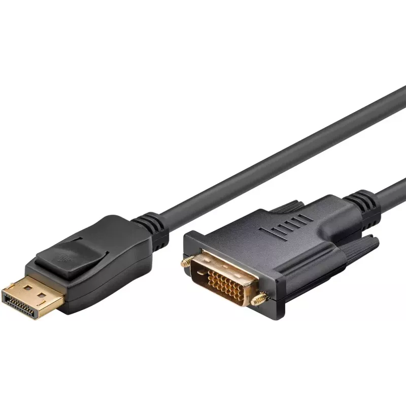 Goobay DisplayPort/DVI-D adaptera kabelis 1.2 ar zeltītiem kontaktiem 1 m