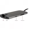 Inter-Tech GDC-802 USB 3.2 Gen 1 Type-C pelēks 100W Power Delivery