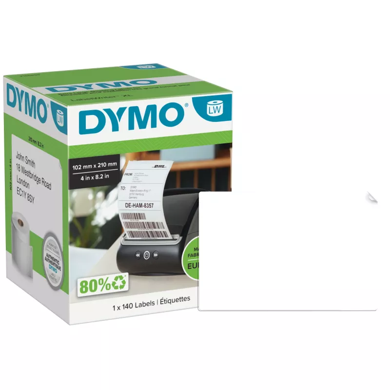 DYMO printera etiķete 2166659 Balta Universāla Taisnstūris 10.2x21 cm