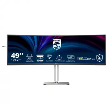 Philips 5000 sērijas 49B2U5900C/00 datora monitors 124 cm (48,8 collas) 5120 x 1440 pikseļi Dual QHD LCD Melns
