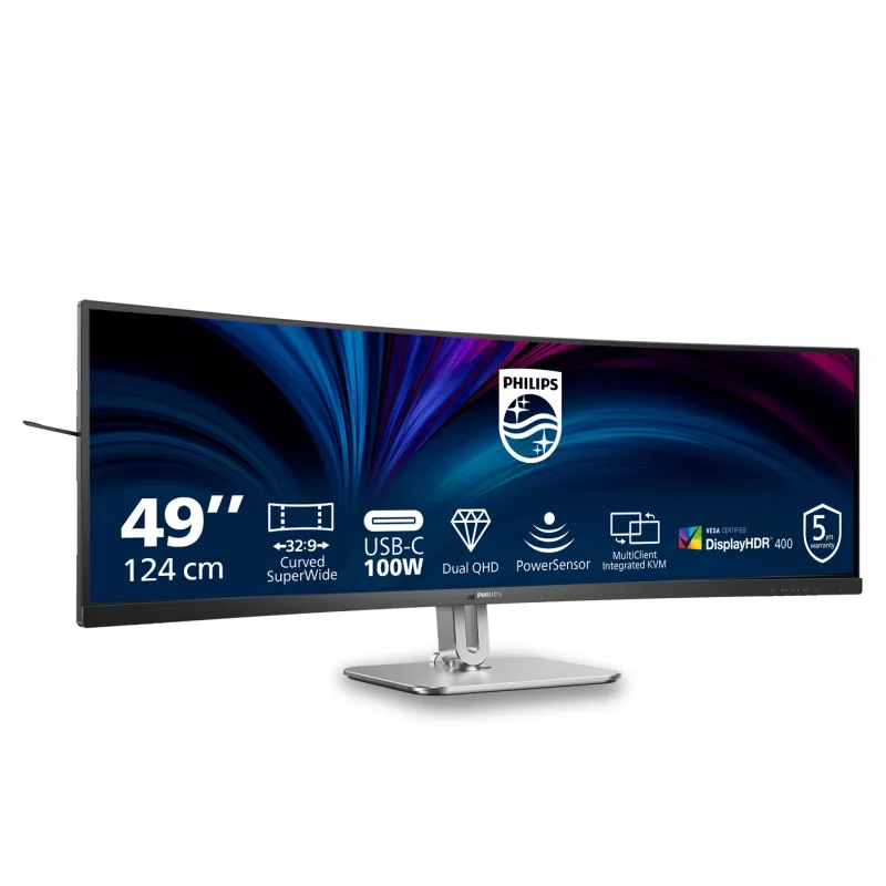 Philips 5000 sērijas 49B2U5900C/00 datora monitors 124 cm (48,8 collas) 5120 x 1440 pikseļi Dual QHD LCD Melns