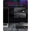 ICY BOX DockingStation 17-in-1, sešas video izejas, vadu, USB 3.2 Gen 2 (3.1 Gen 2) Type-C, 140 W, 3,5 mm, 10,100,1000,2500 Mbit/s, melna