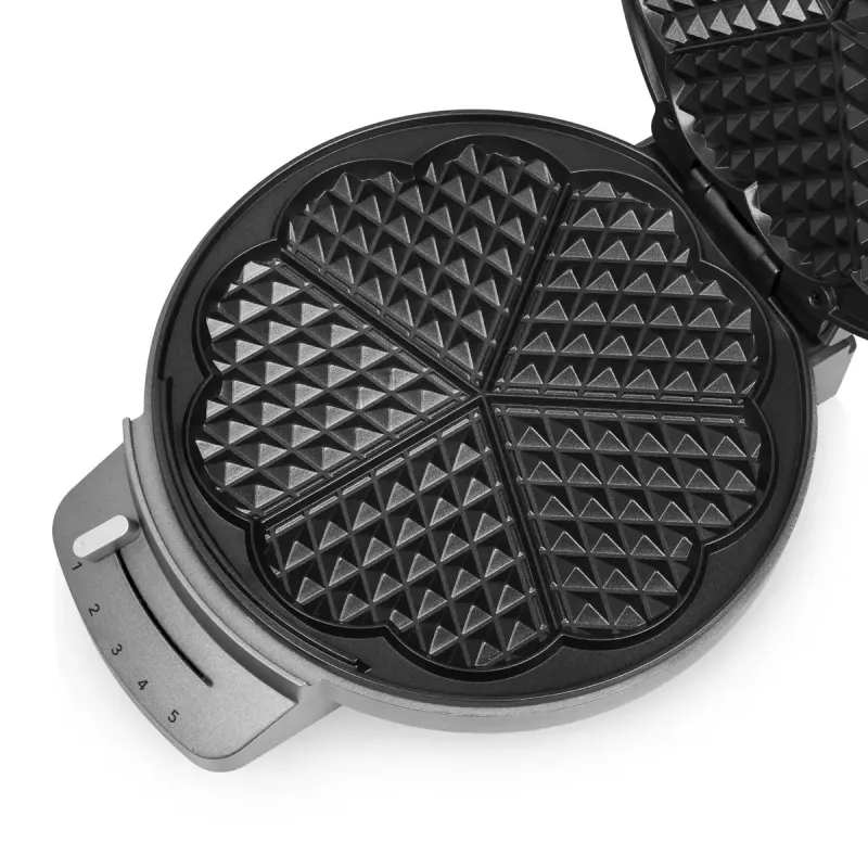 Vafeļu dzelzs Princess 01.132380.01.001 5 sirds vafeles 1200W nerūsējošais tērauds