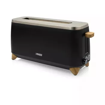 Tosteris Princess 142361 2 šķēlēm 1000 W Melns Sudrabs Koks