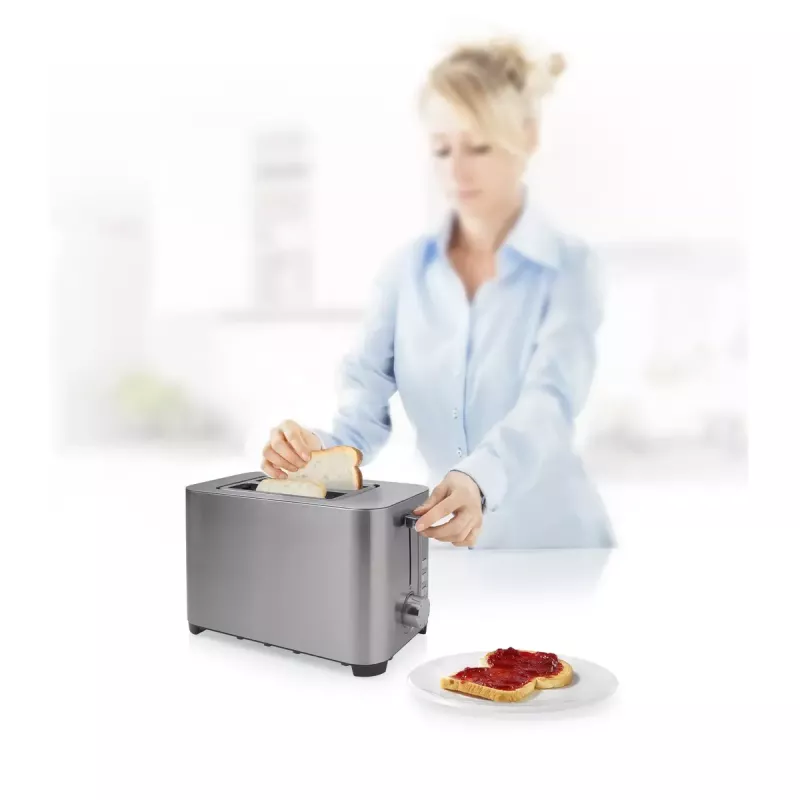 Tosteris Princess 01.142400.01.001 2 šķēlēm nerūsējošais tērauds 850 W