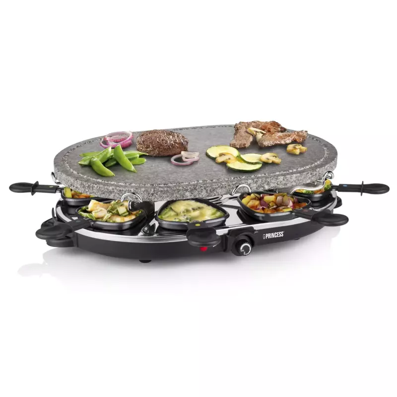 Princess 162720 Rakletes 8 Ovāla akmens grila ballīte 1200 W 8 pannas