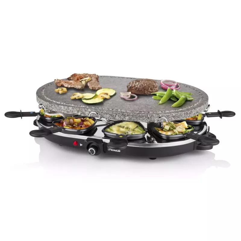 Princess 162720 Rakletes 8 Ovāla akmens grila ballīte 1200 W 8 pannas