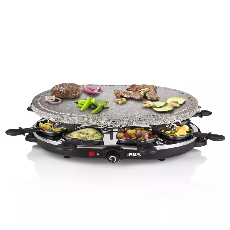 Princess 162720 Rakletes 8 Ovāla akmens grila ballīte 1200 W 8 pannas