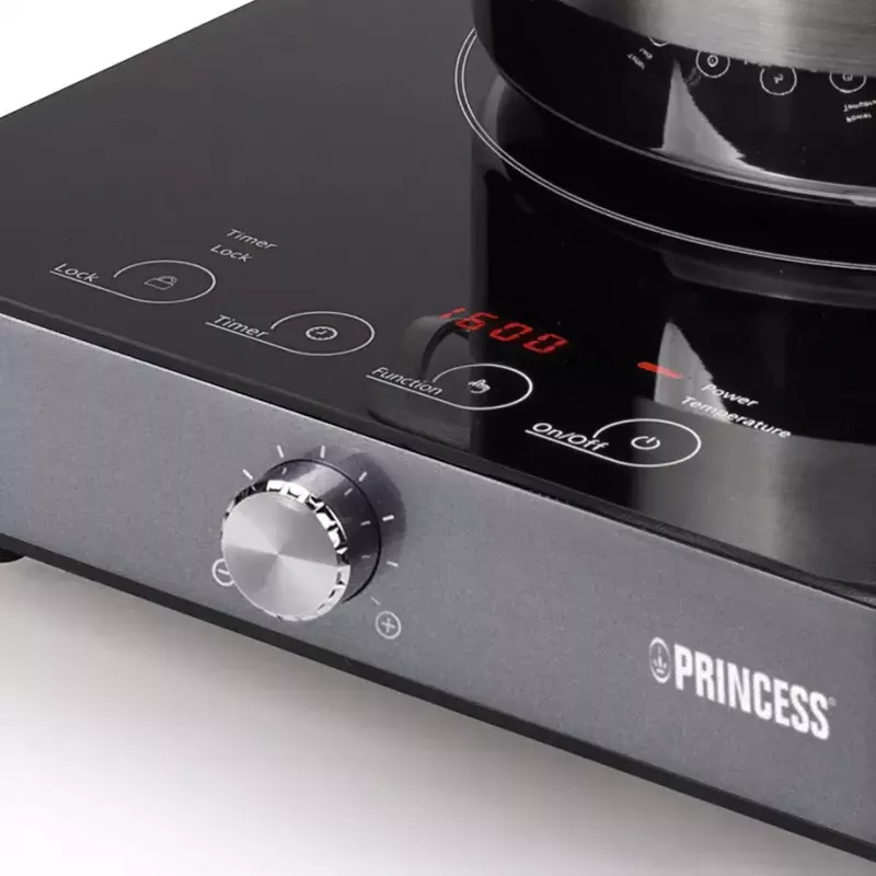 Indukcijas plīts virsma Princess 303010, 1 zona, rotācijas un pieskāriena vadība
