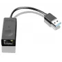 Lenovo 03X6840 kabeļu savienotāja pārveidotājs RJ-45 USB 2.0 Type-A Melns