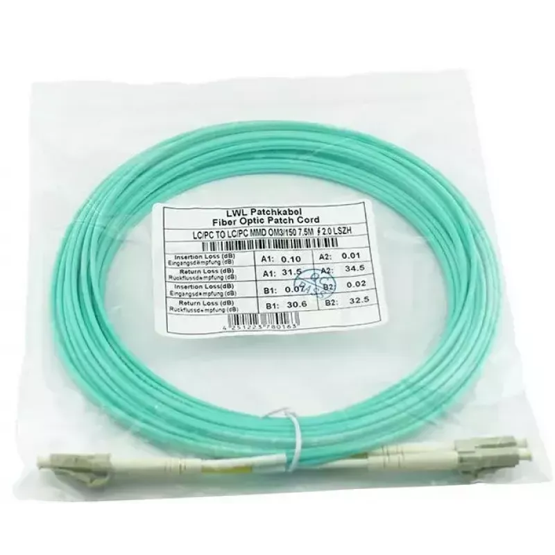 BlueOptics InfiniBand optiskās šķiedras kabelis 15 m 2x LC LC/APC zaļš